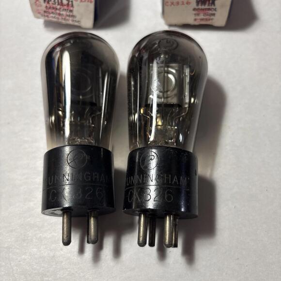 Sylvania Other - 2 CUNNINGHAM CX-326 Radio Vacuum Tubes TYPE 26 Untested